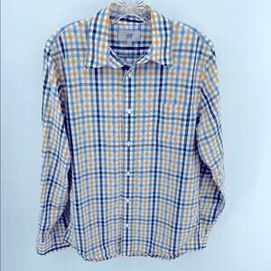 Jack Spade Warren Street plaid long sleeve button up dress shirt sz M